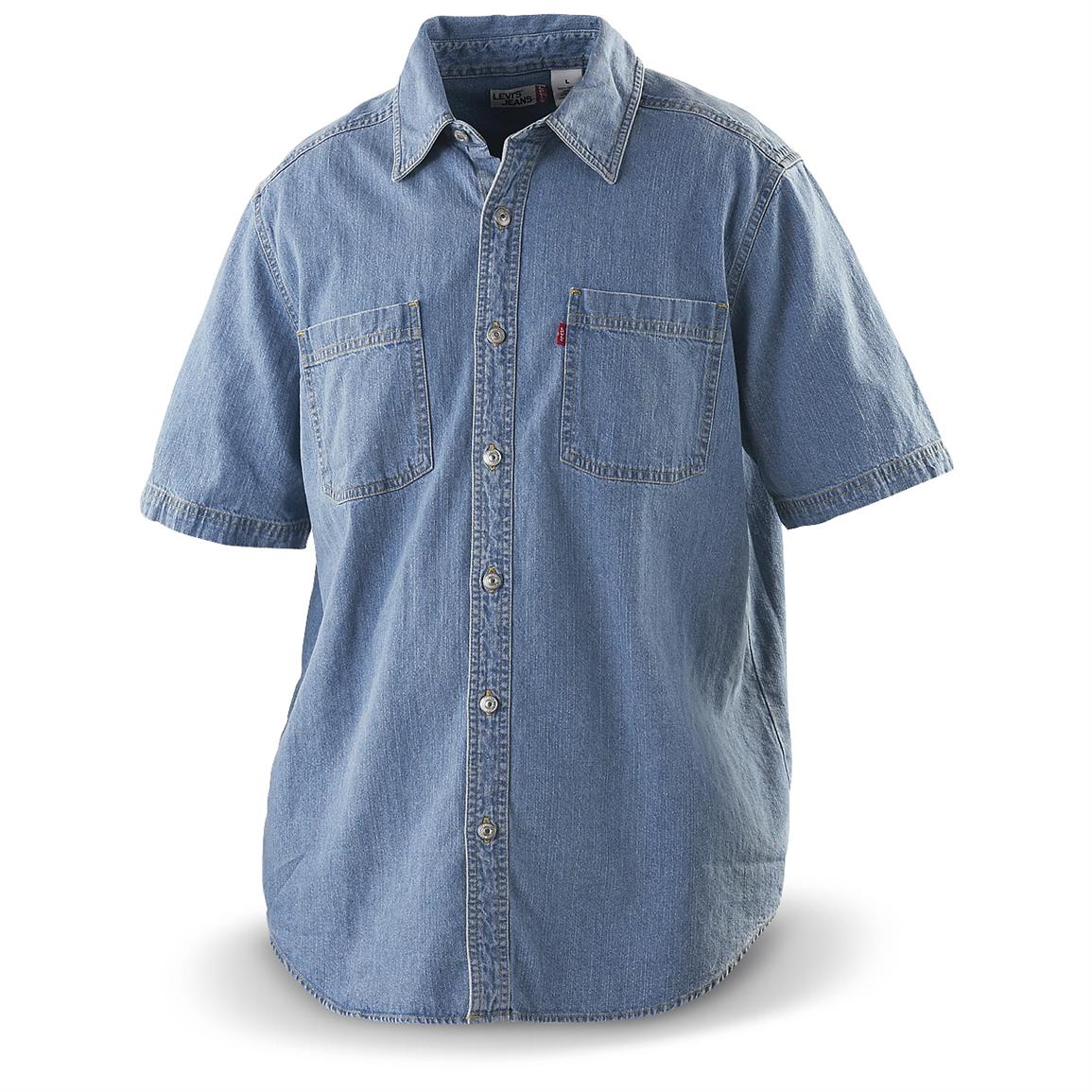 Levi's® Short - sleeved Denim Shirt - 136481, Shirts at Sportsman's Guide