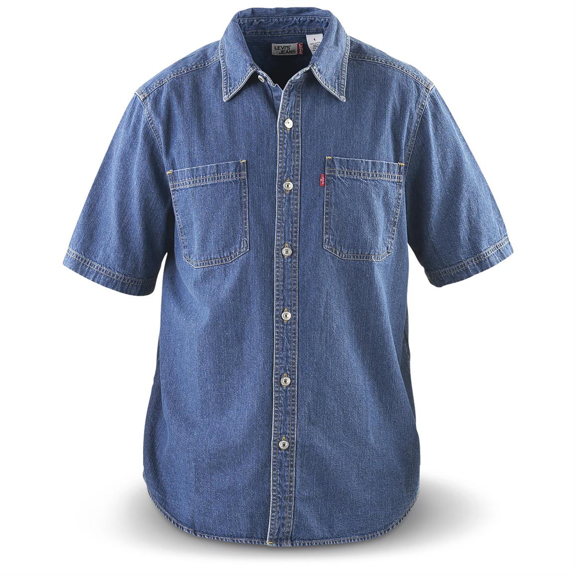 Levi's® Short - sleeved Denim Shirt - 136481, Shirts at Sportsman's Guide