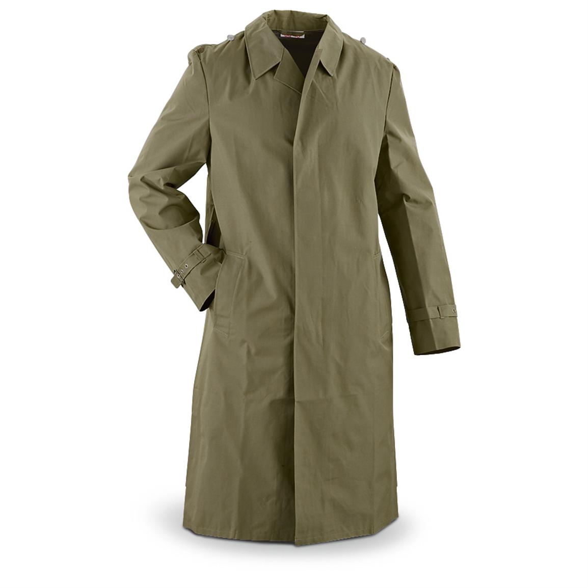 3 New E. German Military Rain Coats, Olive Drab - 136509, Insulated ...