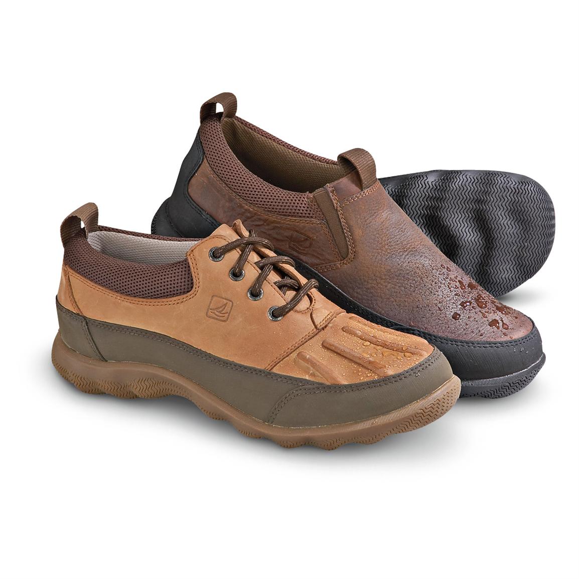 Men's Sperry Top - Sider® Waterproof Waterline 4 - eyelet Shoes, Tan ...