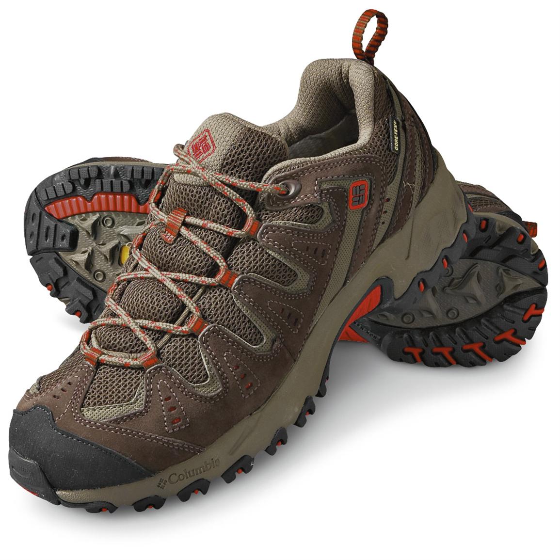 Men's Columbia™ Beartooth GORE - TEX® Hikers, Bark / Red - 137952 ...