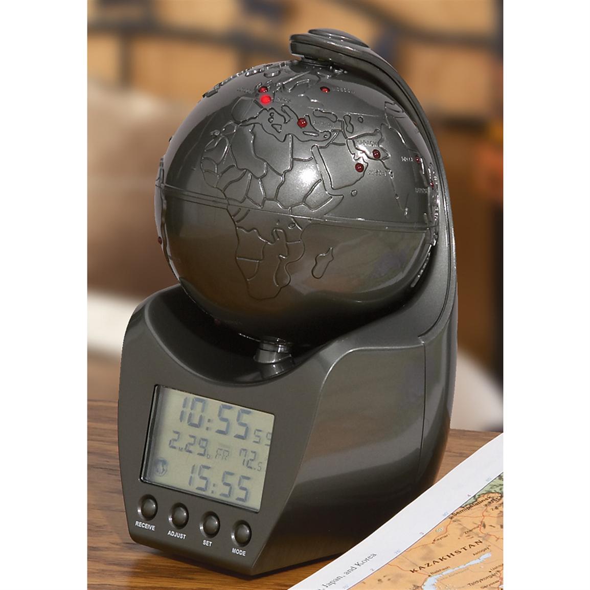 World Time Atomic Globe Clock 137965, at Sportsman's Guide