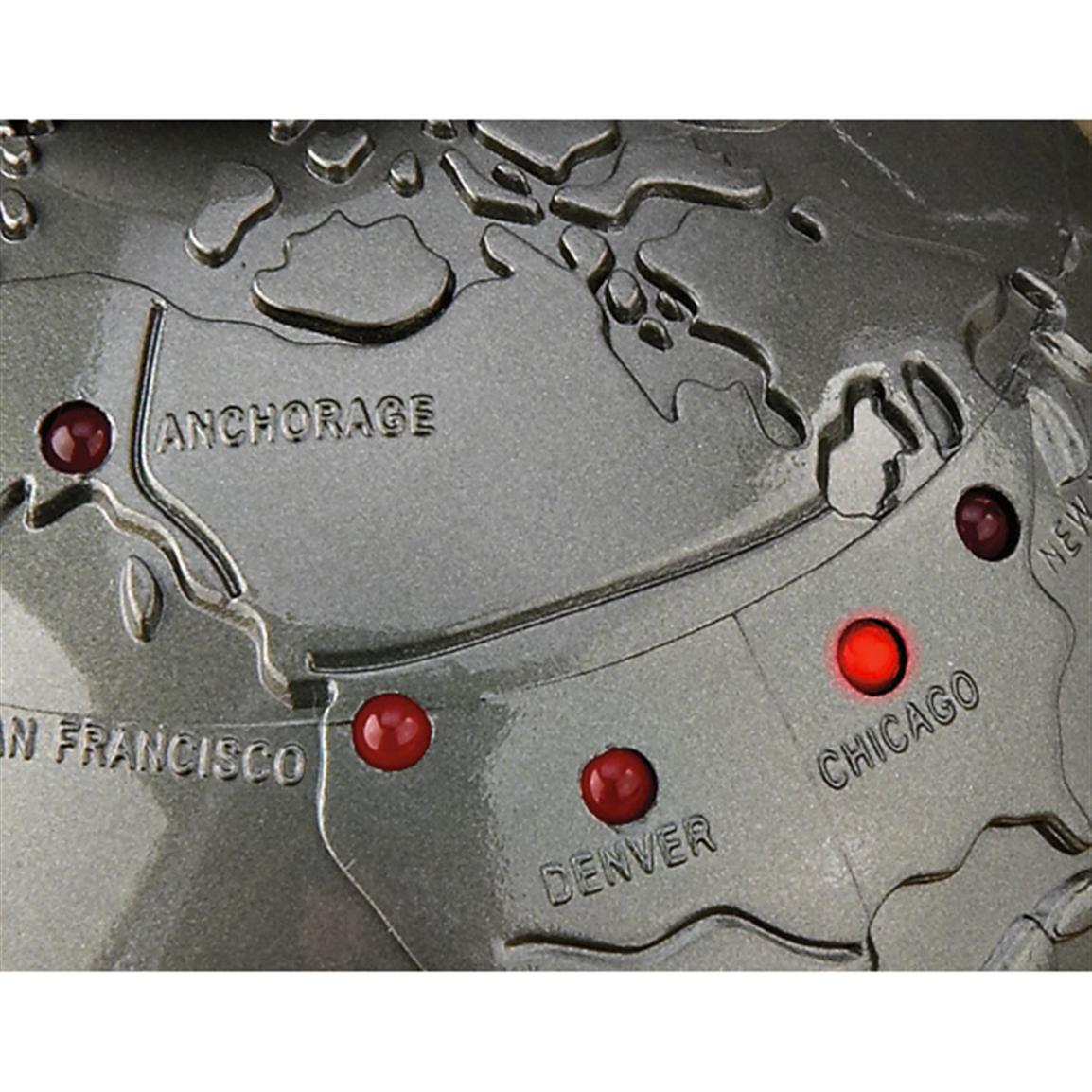 World Time Atomic Globe Clock 137965, at Sportsman's Guide