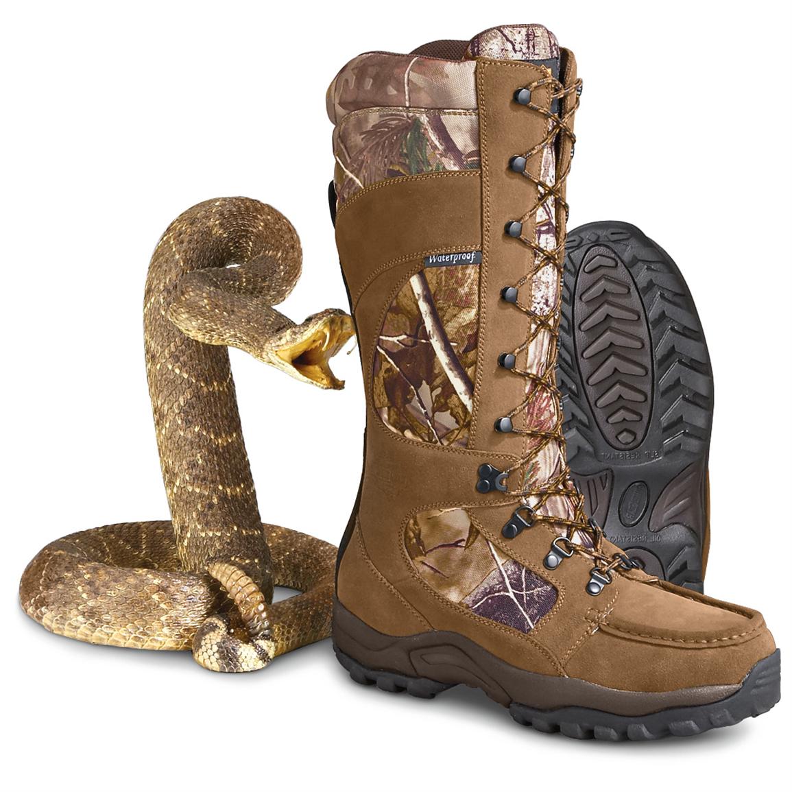 Men's Guide Gear® Waterproof Rattler Snake Boots, Realtree® All Purpose® 138052, Hunting