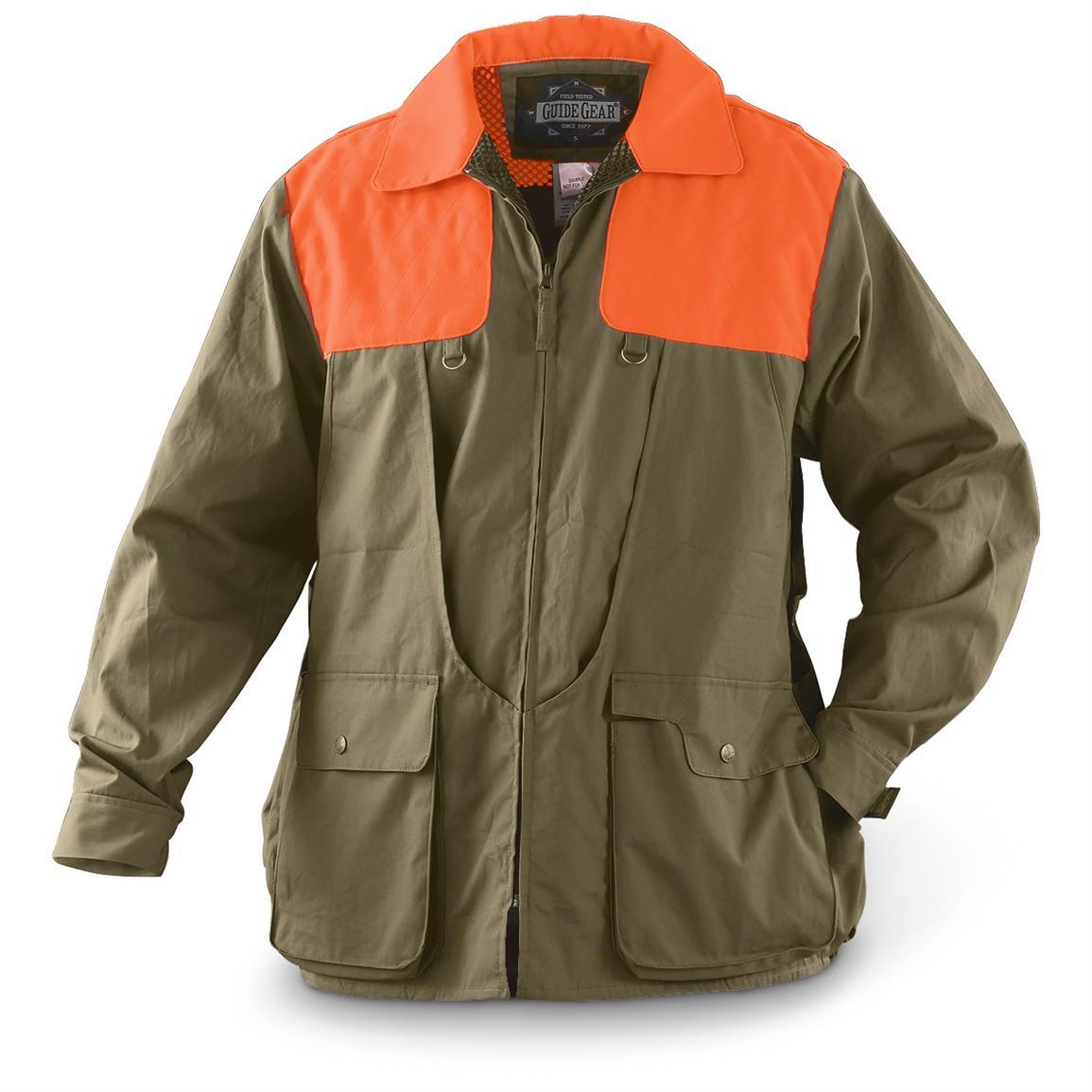 Guide Gear® Upland Jacket, Olive Drab / Blaze - 138191, Upland Hunting ...
