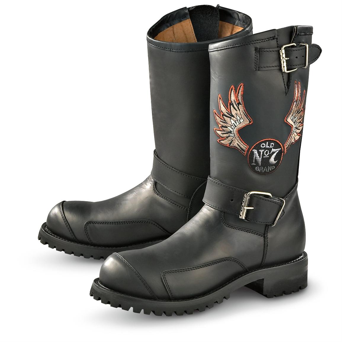 Men's Jack Daniel's® Engineer Boots, Black - 138743, Motorcycle & Biker ...