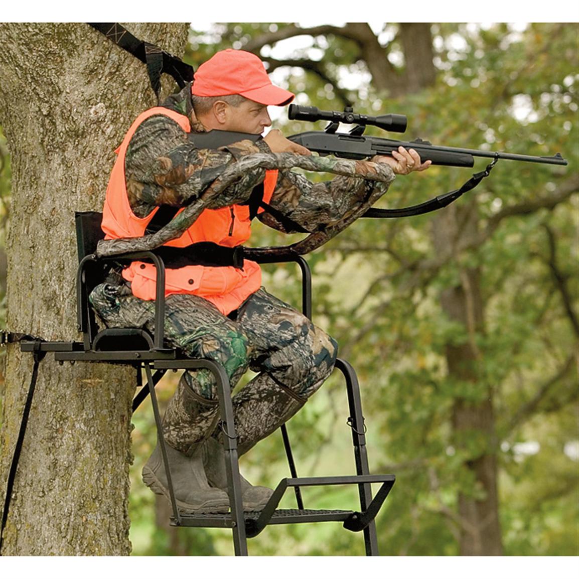 Big Game® 15' Stealth™ Deluxe Ladder Tree Stand 138778, Ladder Tree