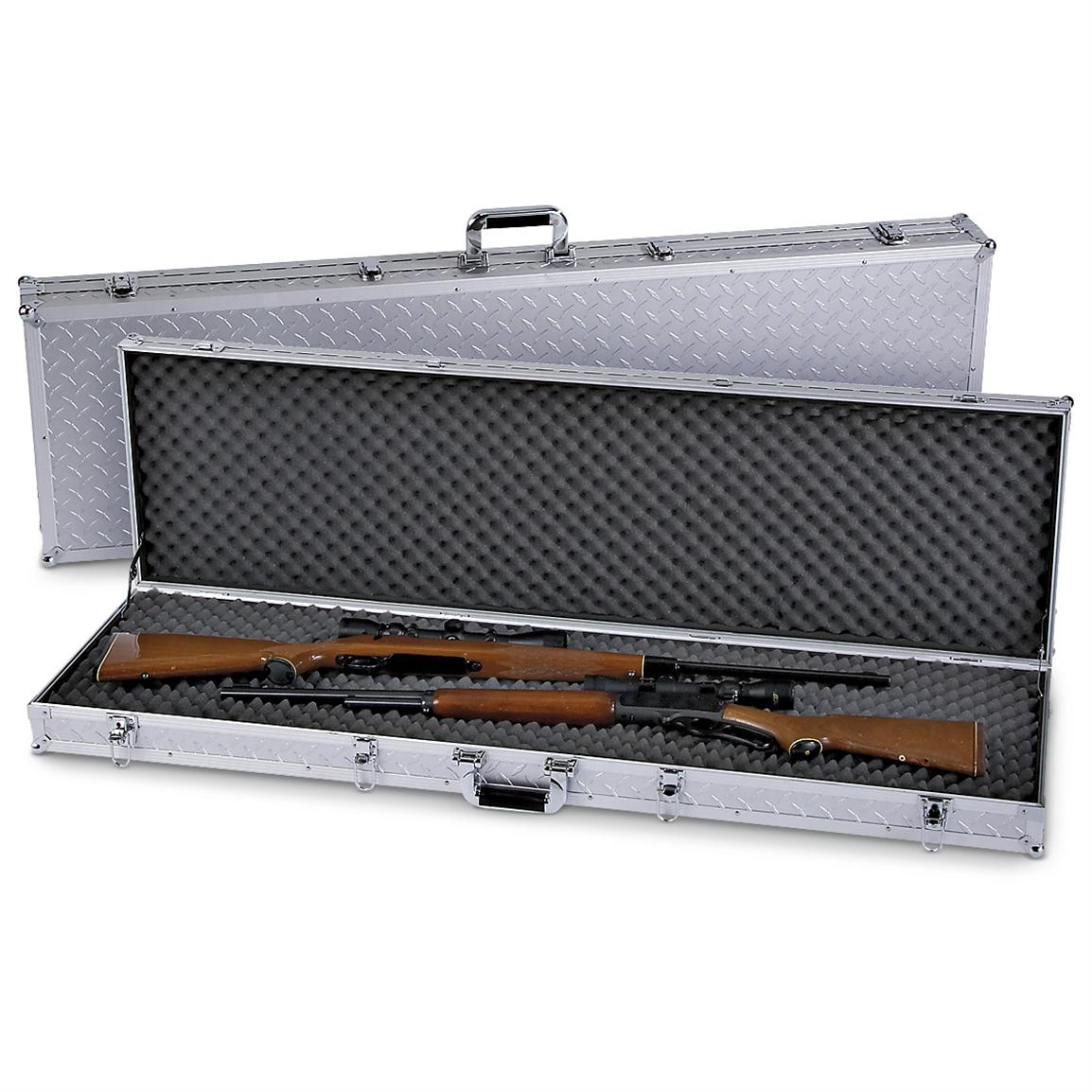 Allen Diamond Plate Double Rifle Case 139813, Gun Cases at Sportsman
