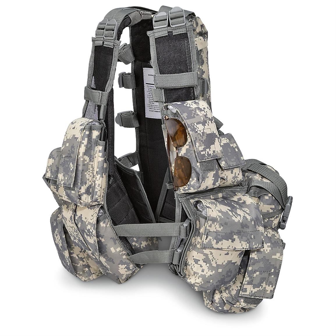 Mil - Tec® Military - style Tactical Vest, Army Digital Camo - 140067