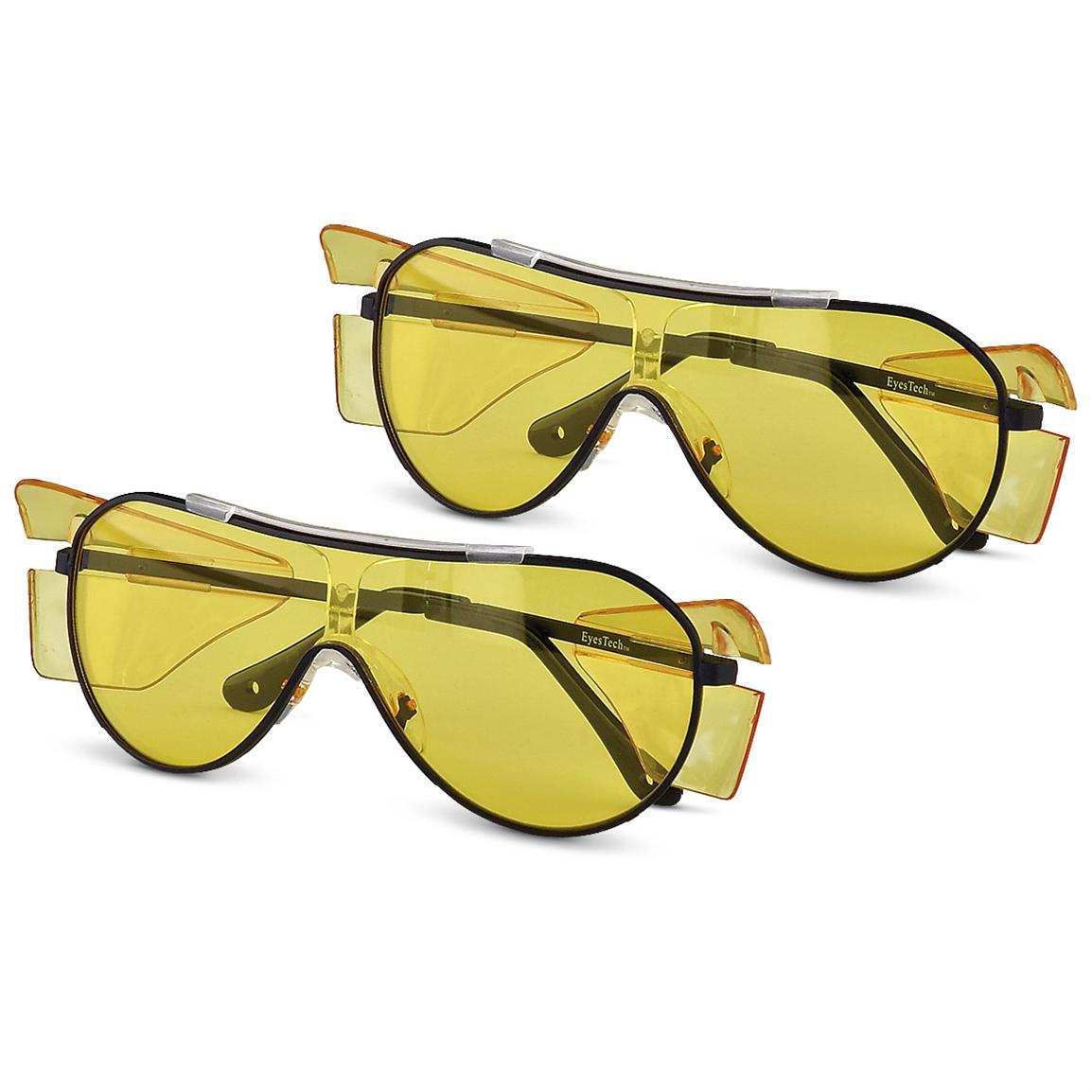 2 - Pk. Glare - resistant Glasses, Amber - 140383, Sunglasses & Eyewear