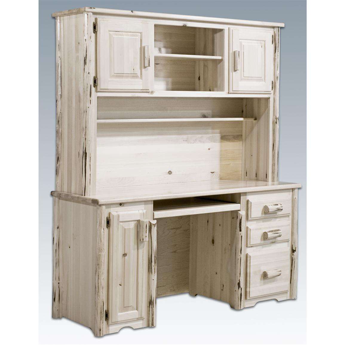 Montana Woodworks Computer Desk With Hutch Unfinished 140603 Office At Sportsman S Guide