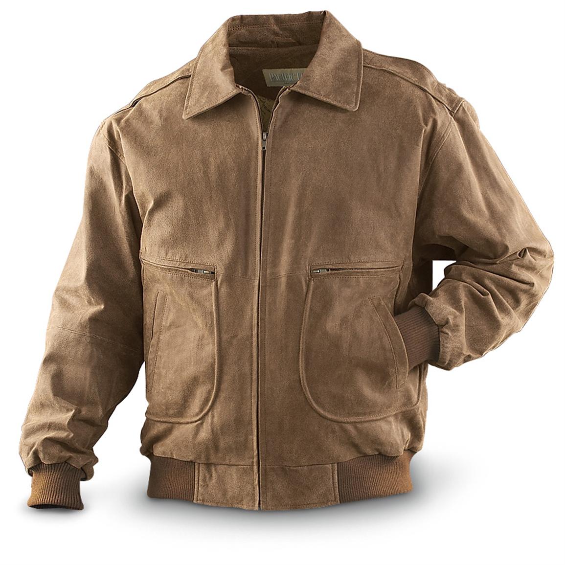 Regular Pacific Trail® Distressed Bomber, Brown - 140846, Insulated ...