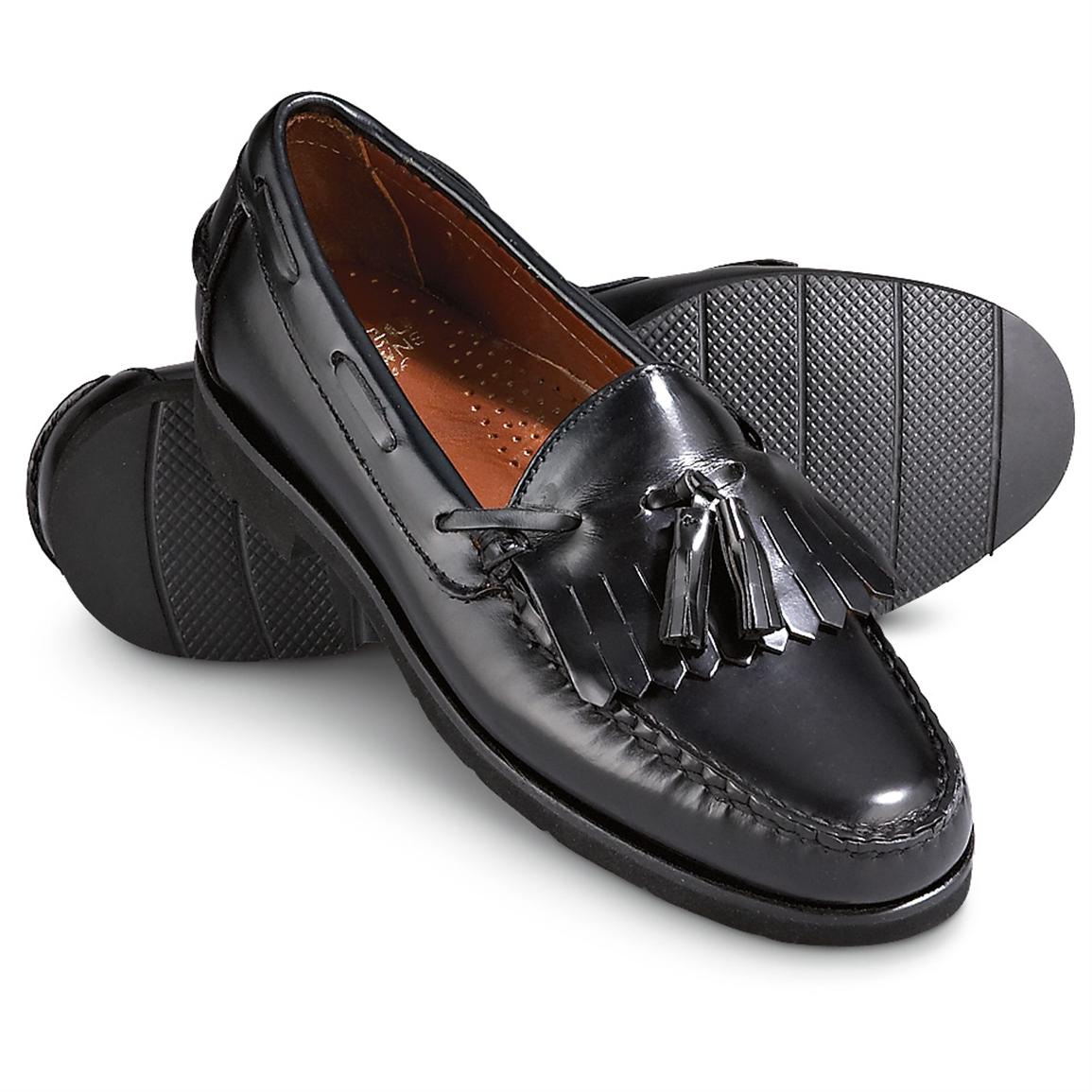 Men's Sebago® Brume Tassel Loafers, Black - 141120, Dress Shoes at ...