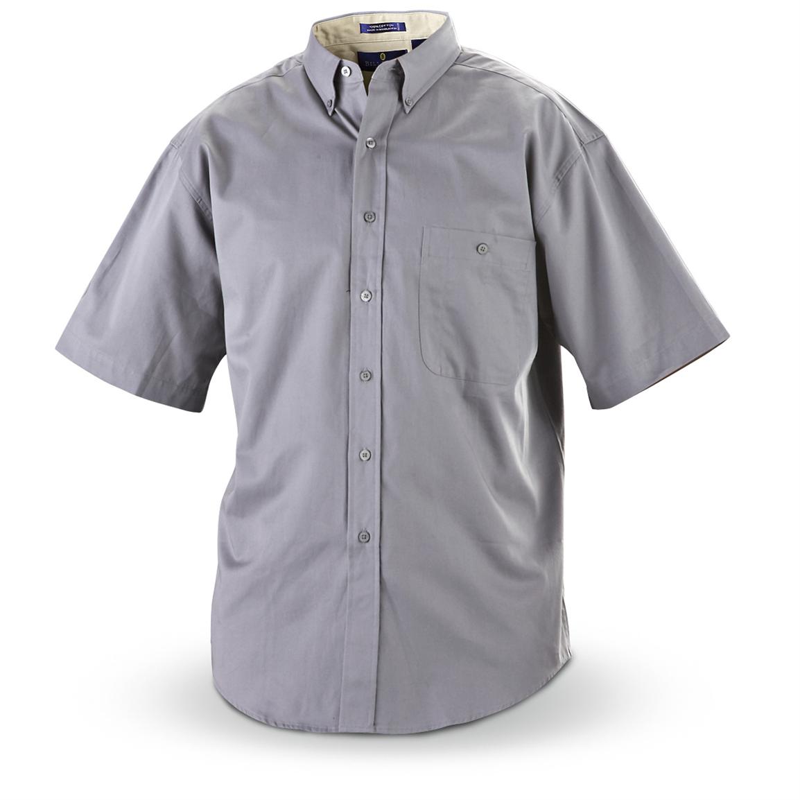 Bill Blass® Short - sleeved Gabardine Shirt - 141159, Shirts at ...