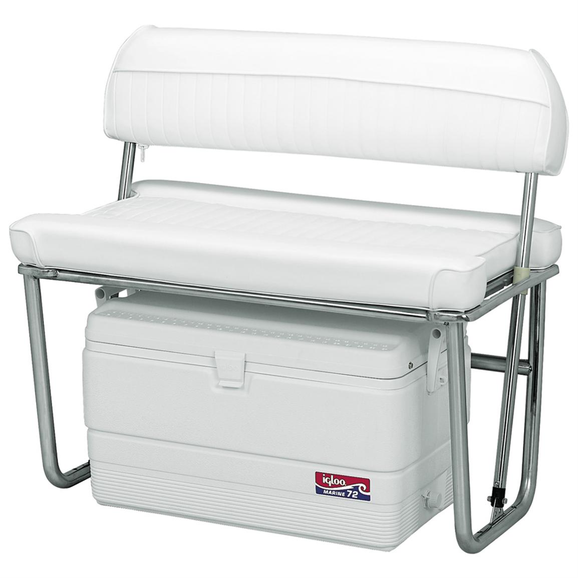 boat bench seat with cooler