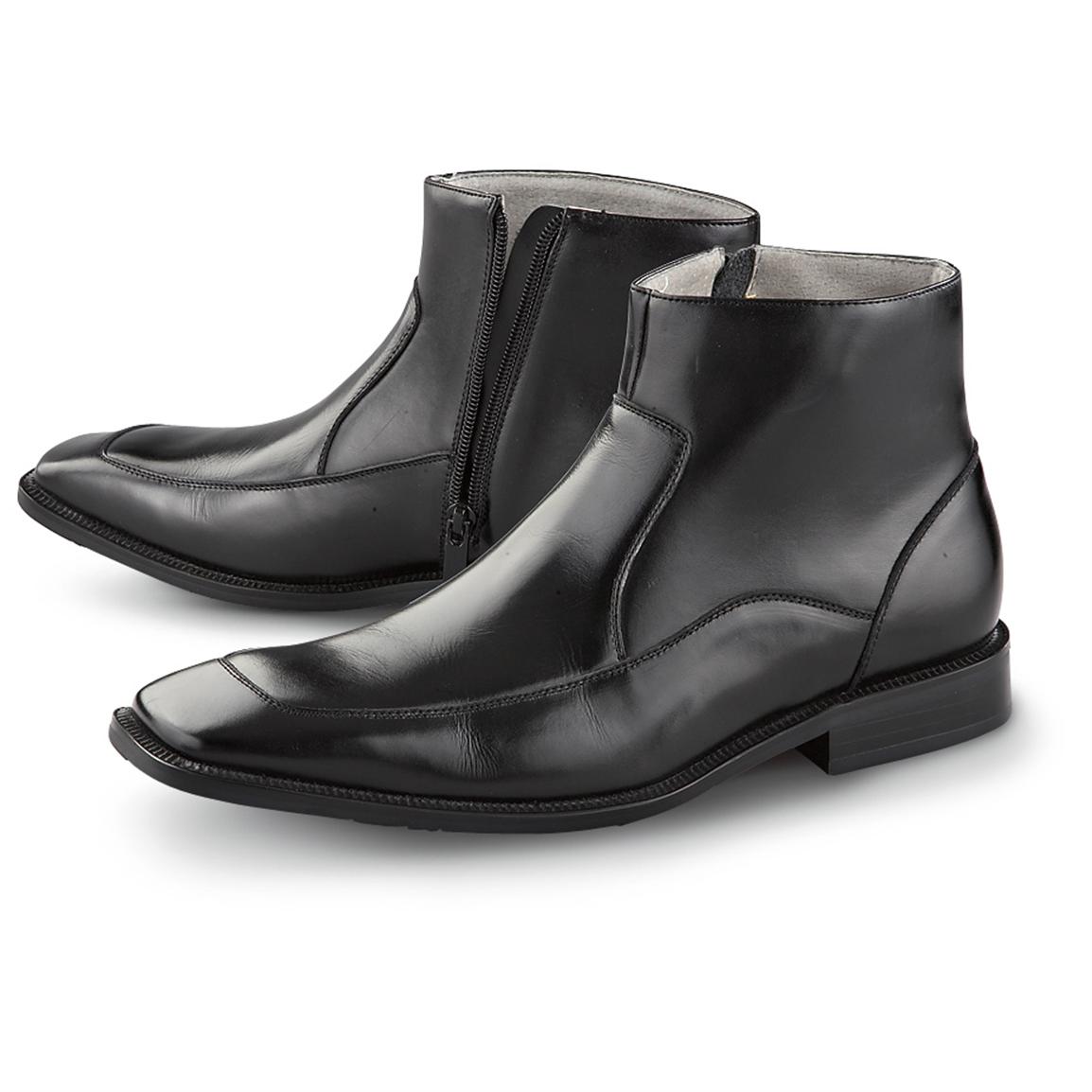 Men's Stacy Adams® Side - zip Boots, Black - 141625, Dress Shoes at ...