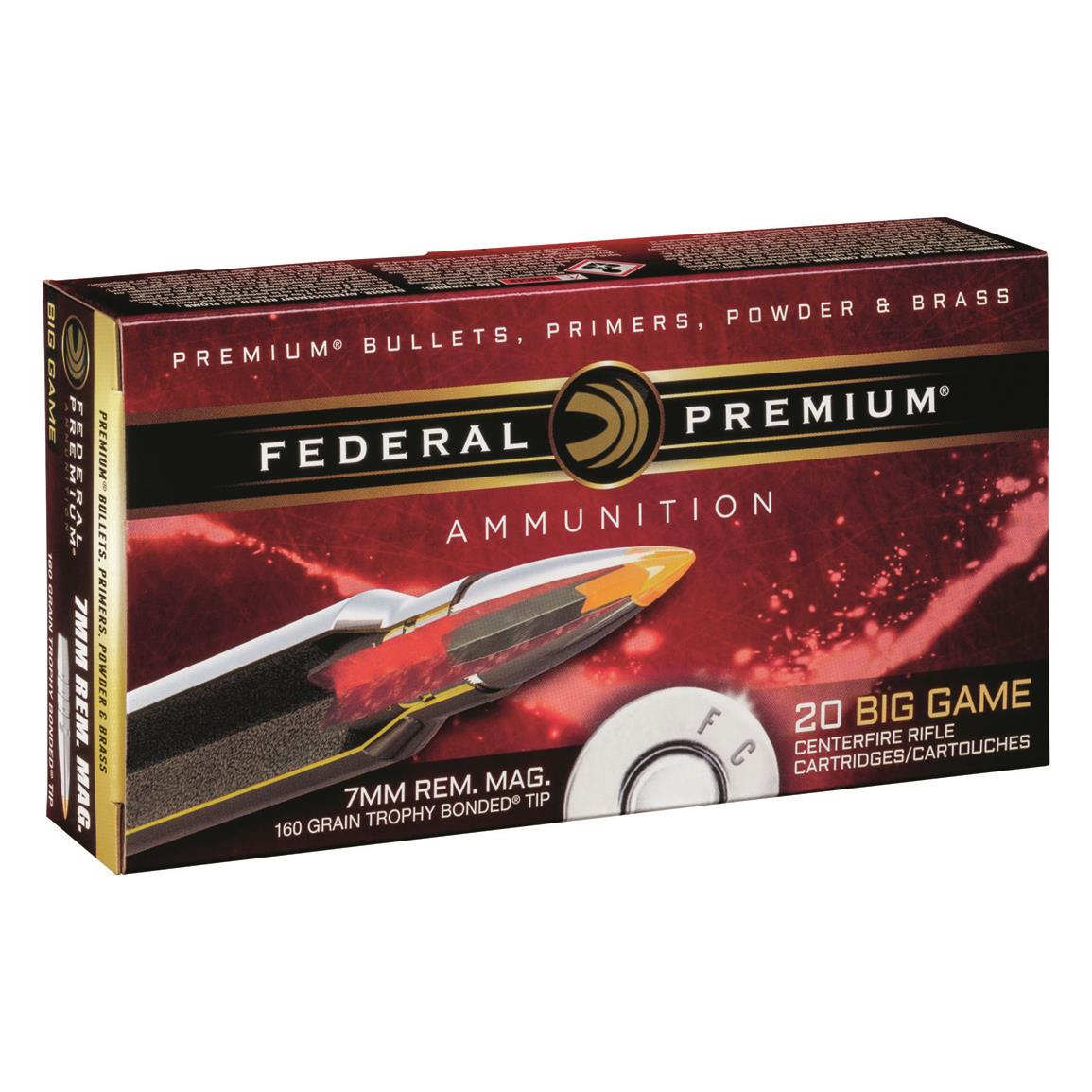 Federal Premium, 7mm Rem. Mag., TBT, 160 Grain, 20 Rounds