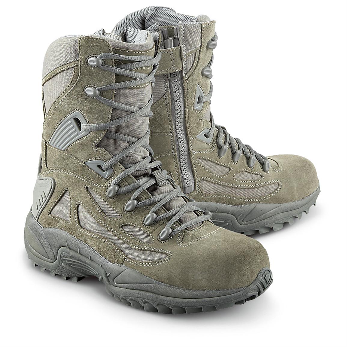 sage green steel toe boots