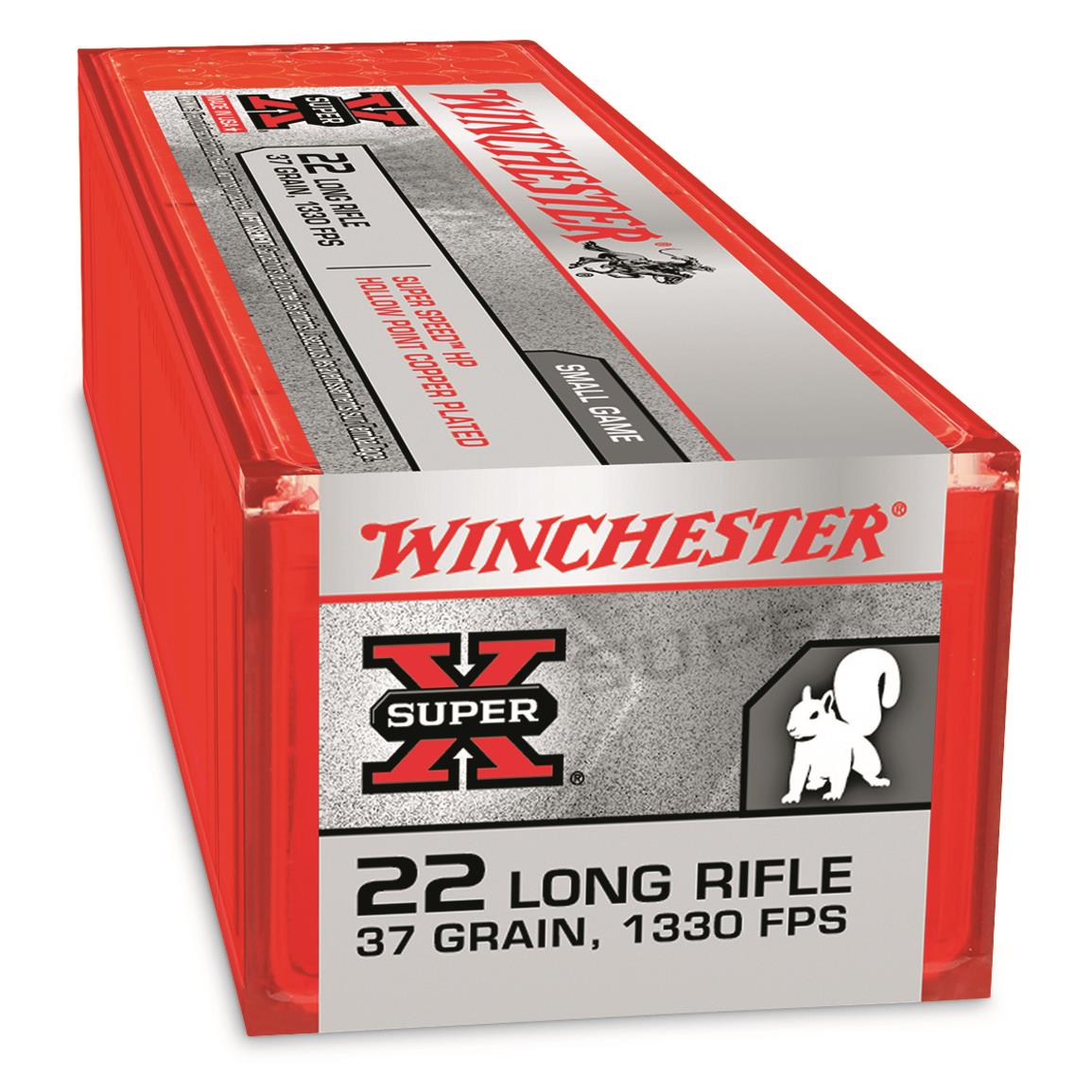 Winchester Super-X, .22LR, HP, 37 Grain, 100 Rounds