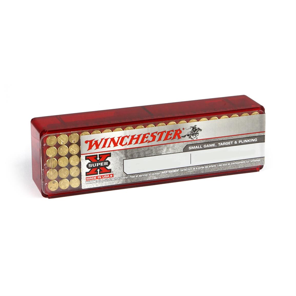 100 rounds of Winchester Super X .22LR High-velocity 40 Grain RNCP Ammo ...