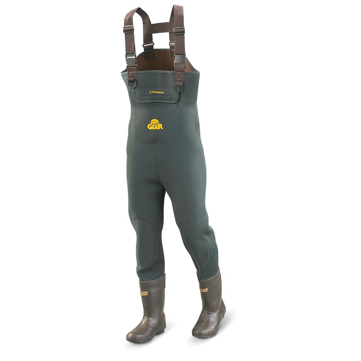 Pro Gear® 200 gram Thinsulate™ Insulation Chest Waders, Dark Green