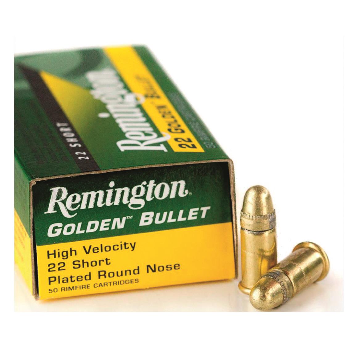 Remington Golden Bullet 22 Short High Velocity Plated Round Nose | Free ...