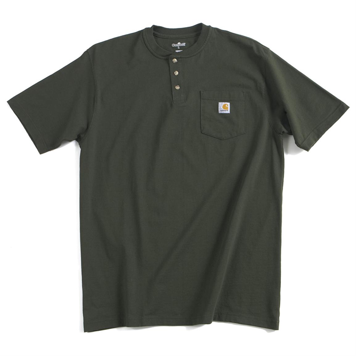 carhartt henley short sleeve shirts