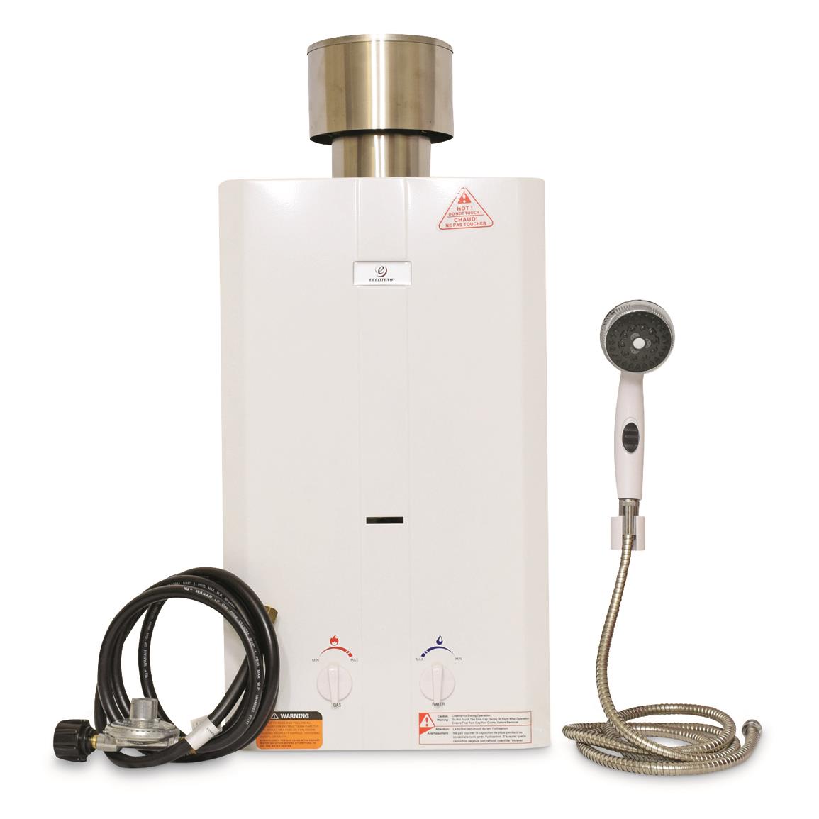 Eccotemp L10 2.65 GPM Portable 75,000 BTU Liquid Propane Outdoor Tankless Water Heater