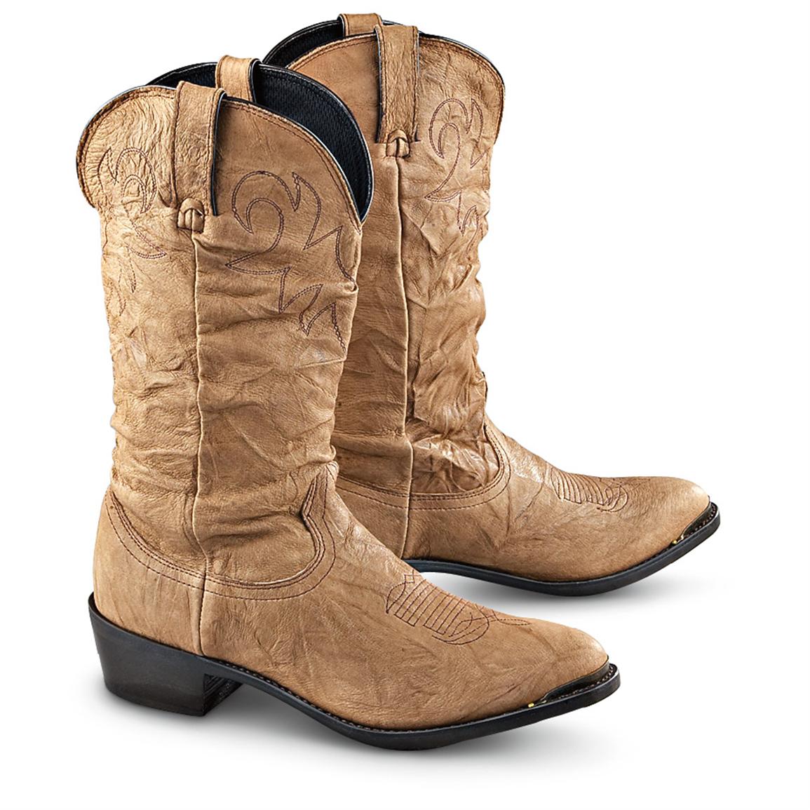 Men's Durango Boot® Western Slouch Boots, Chestnut - 145374, Cowboy ...