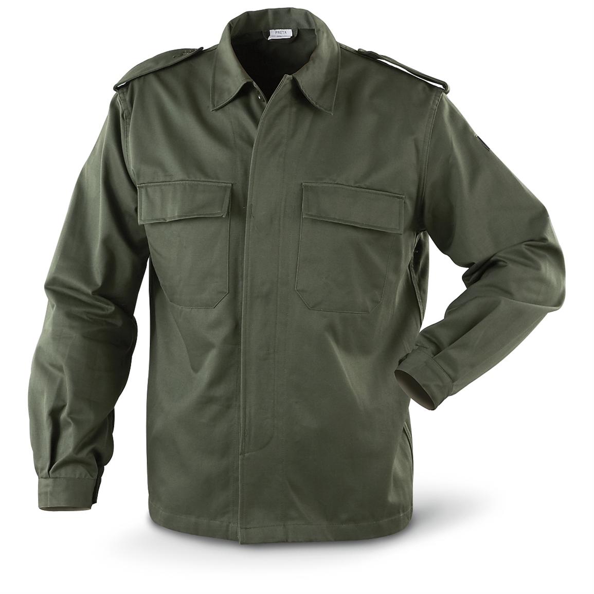 New 3 - Pk. Belgian Military - issue Field Shirts, Olive Drab - 145389 ...