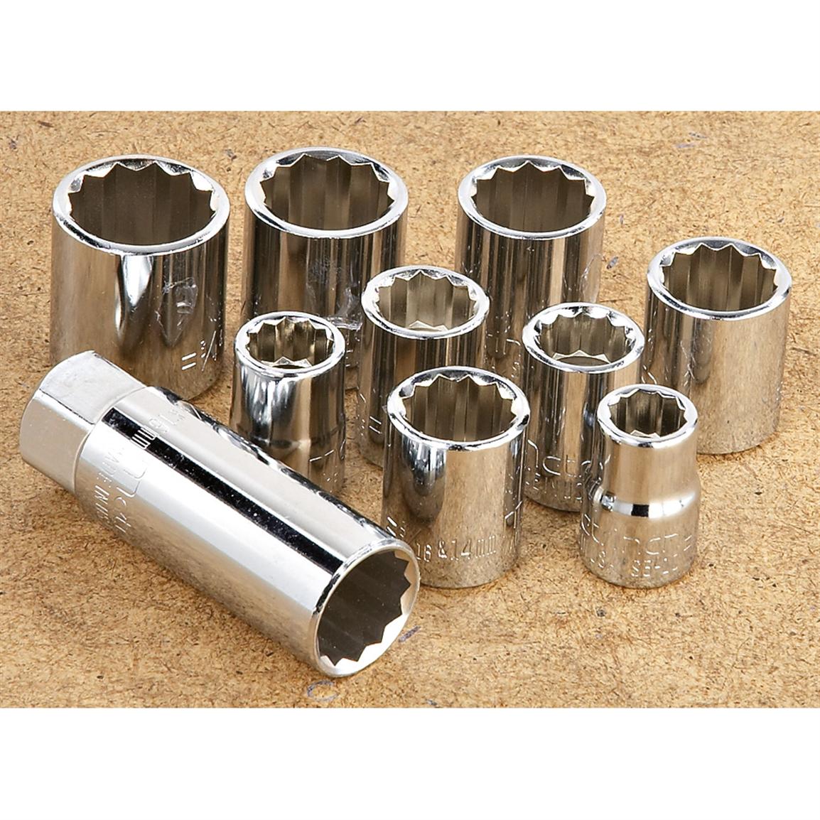 Metrinch™ 1/2" Socket Set 146038, Hand Tools & Tool Sets at Sportsman