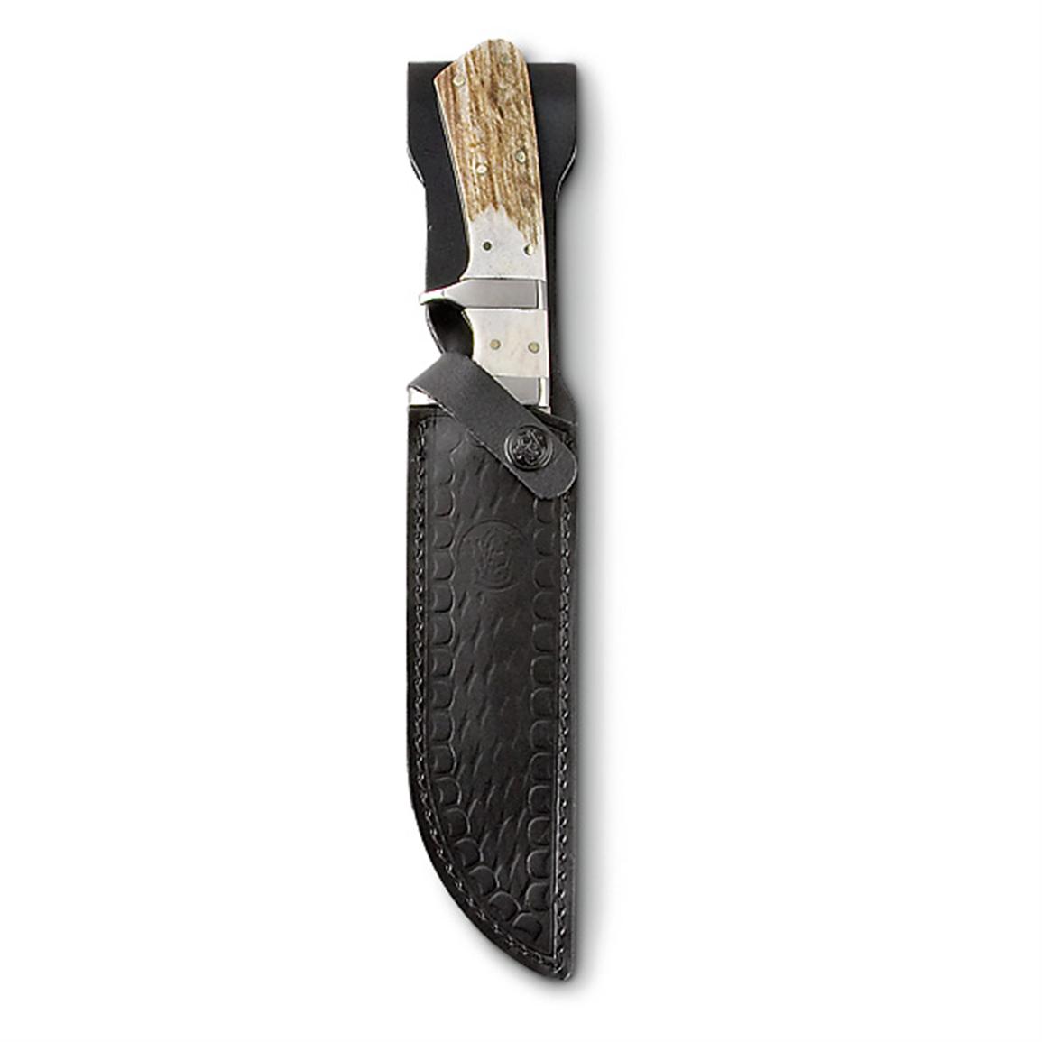 Smith & Wesson® Classic Stag Bowie Knife 146178, Fixed Blade Knives
