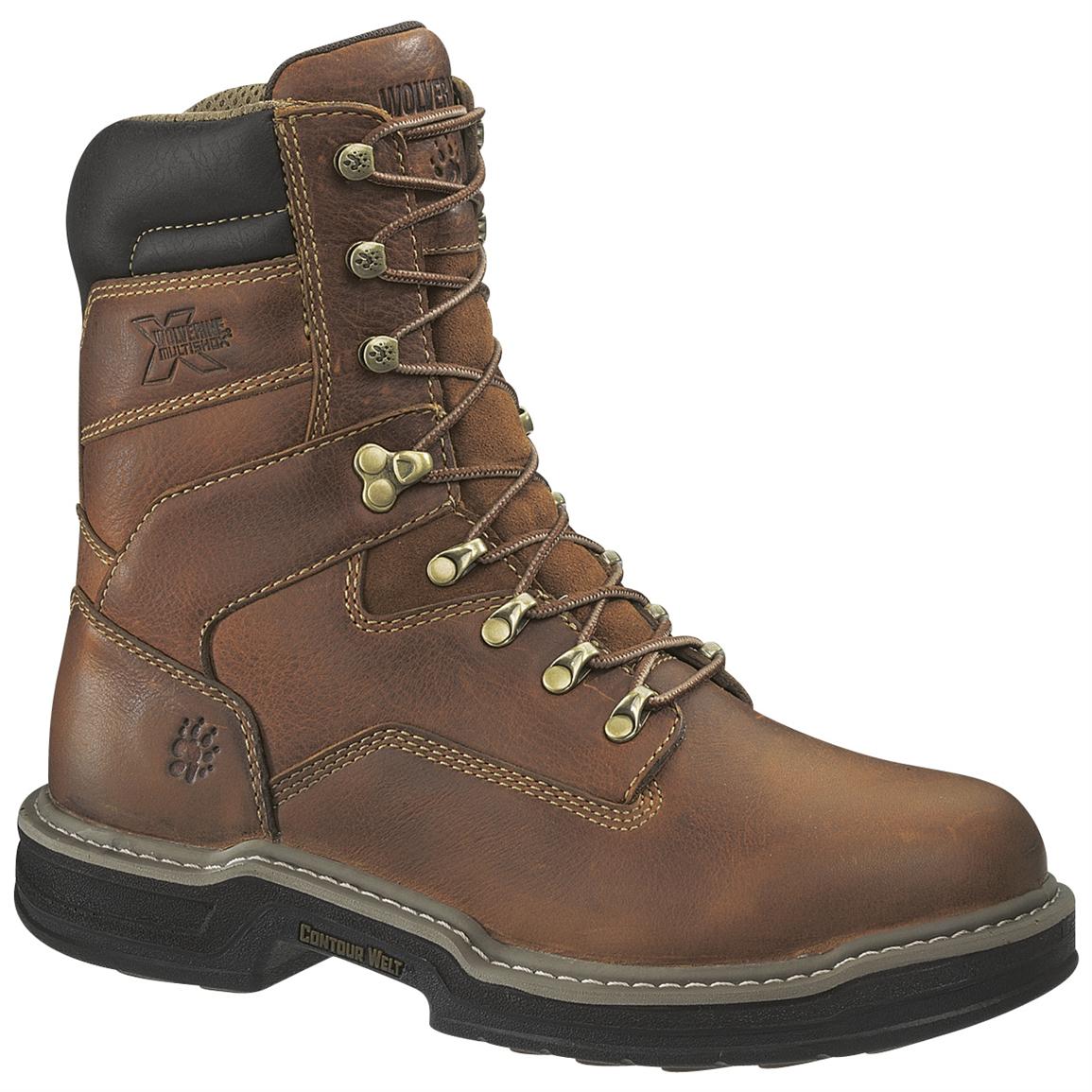 Wolverine® Men&#39;s Raider 8&quot; MultiShox Soft Toe Boots, Brown - 146231, Work Boots at Sportsman&#39;s Guide