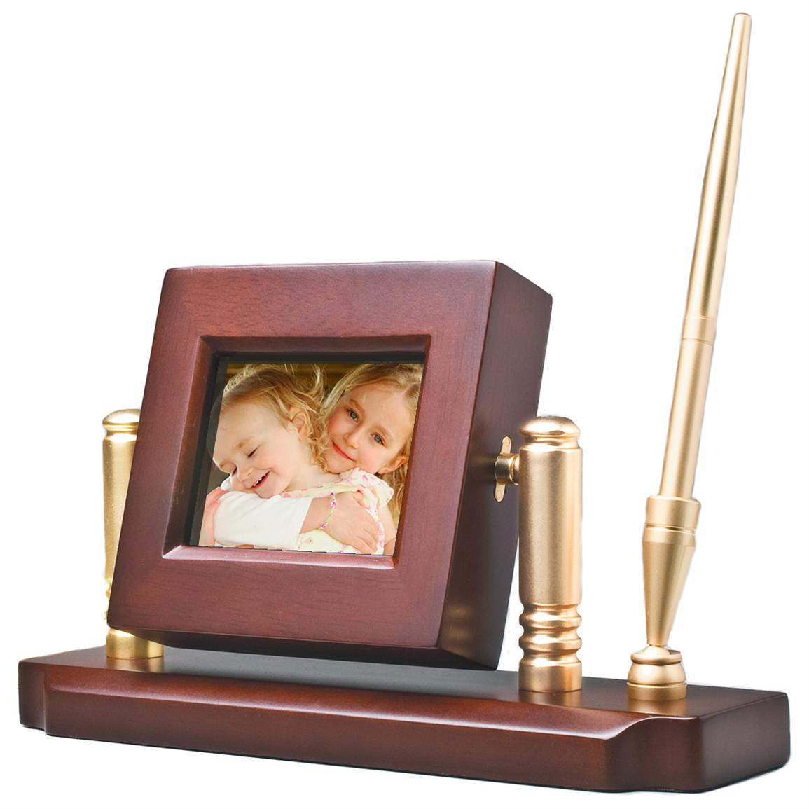 TAO® Digital Photo Pen Holder and Clock, Black 146557, at Sportsman's