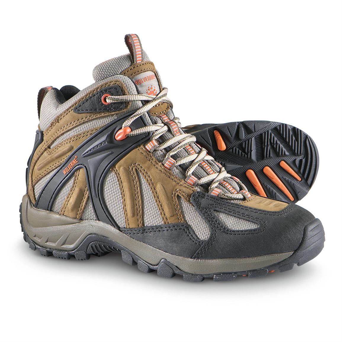 Women's Wolverine® Bridgton Hiking Boots, Tan / Orange - 146723, Hiking ...