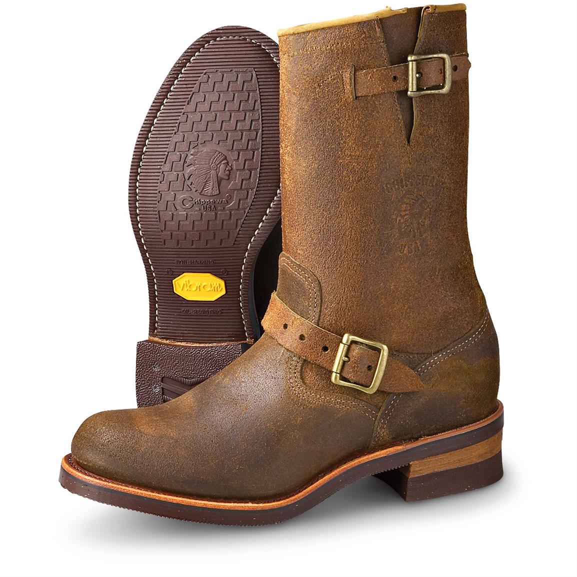 Men's Chippewa® 11" Engineer Boots, Brown - 146924, Motorcycle & Biker Boots at Sportsman's Guide