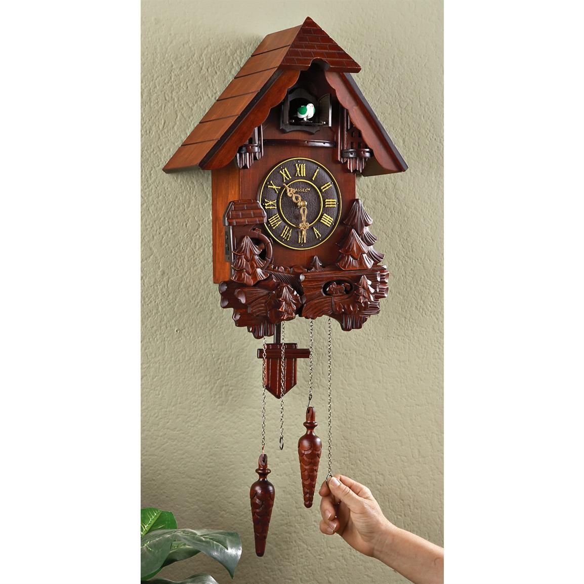 Kassel™ Hand carved Cuckoo Clock 147571, Clocks at Sportsman's Guide