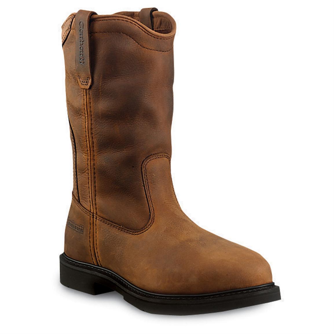 Men's Carhartt® 3942 Steel Toe Pull - On Work Boot, Brown - 147937 ...