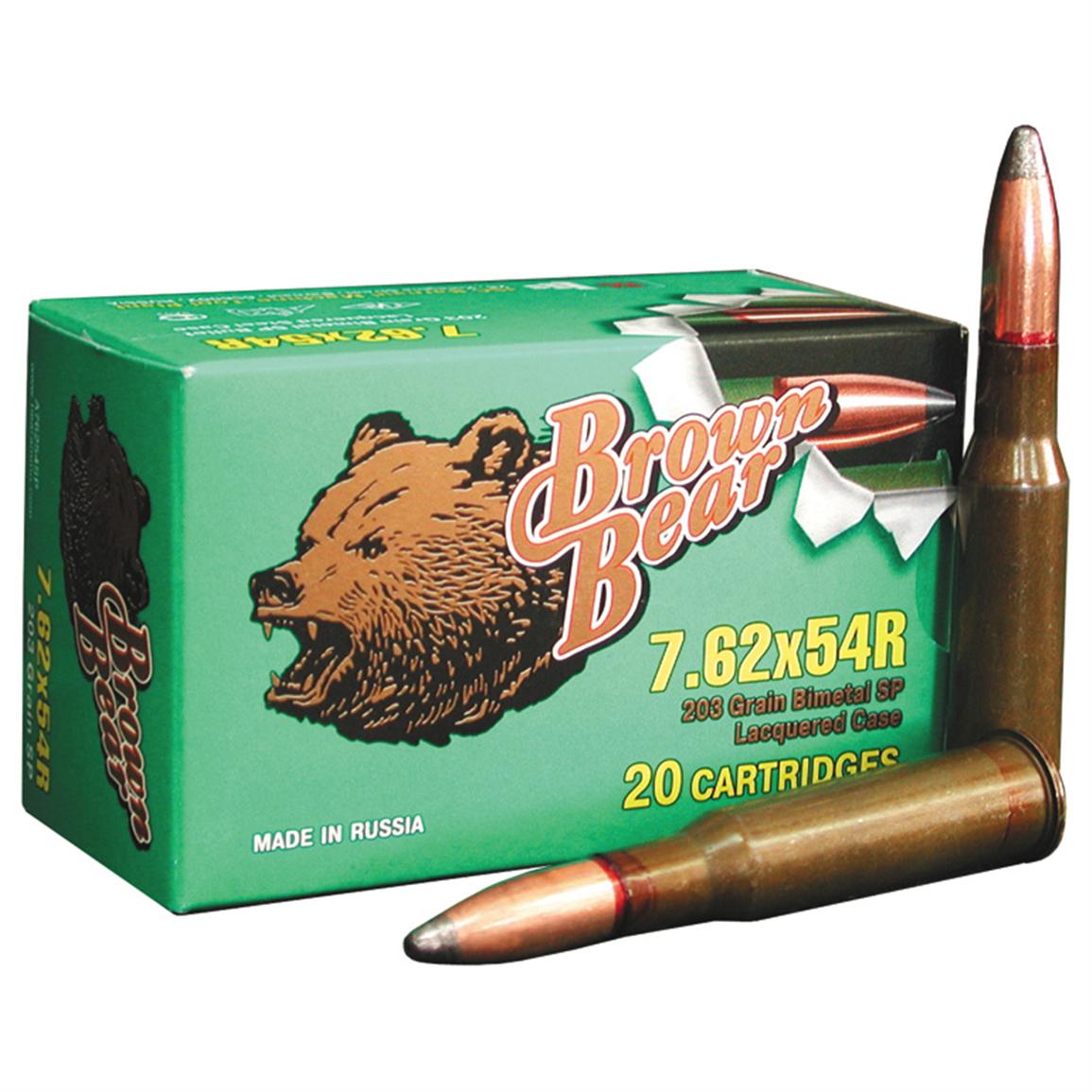 Brown Bear, 7.62x54mmR, SP, 203 Grain