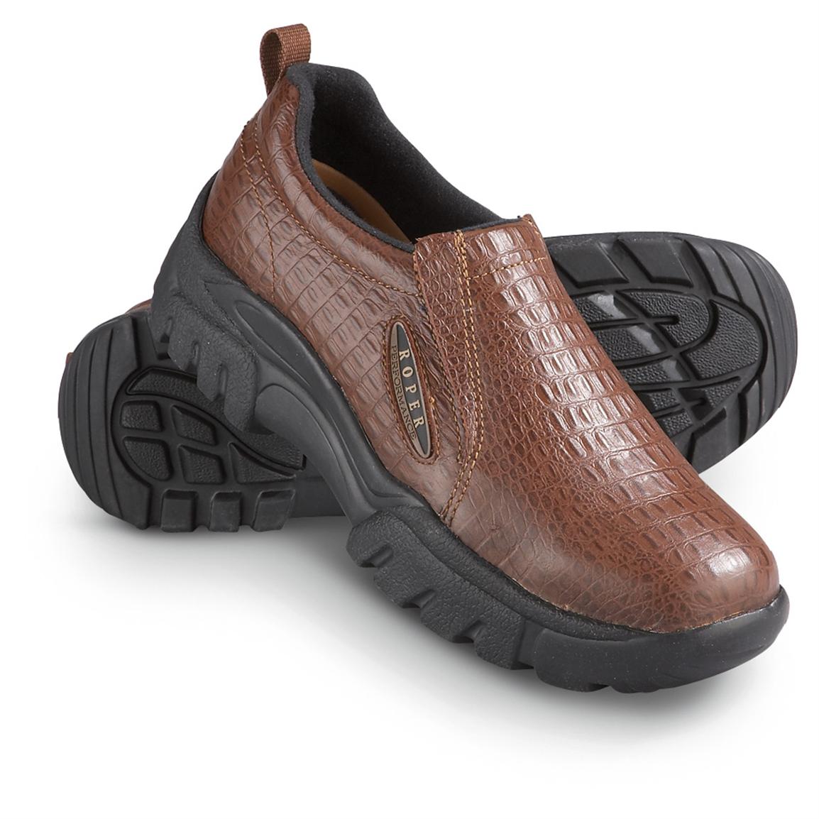 Men's Rugged Shark® Jornada Slip - on Boat Shoes, Brown - 203490 ...