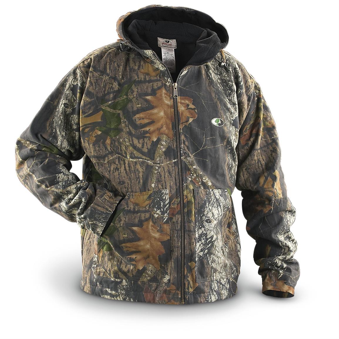 New Mossy Oak® Break - Up® Hooded Canvas Bomber Jacket - 148385, Camo ...