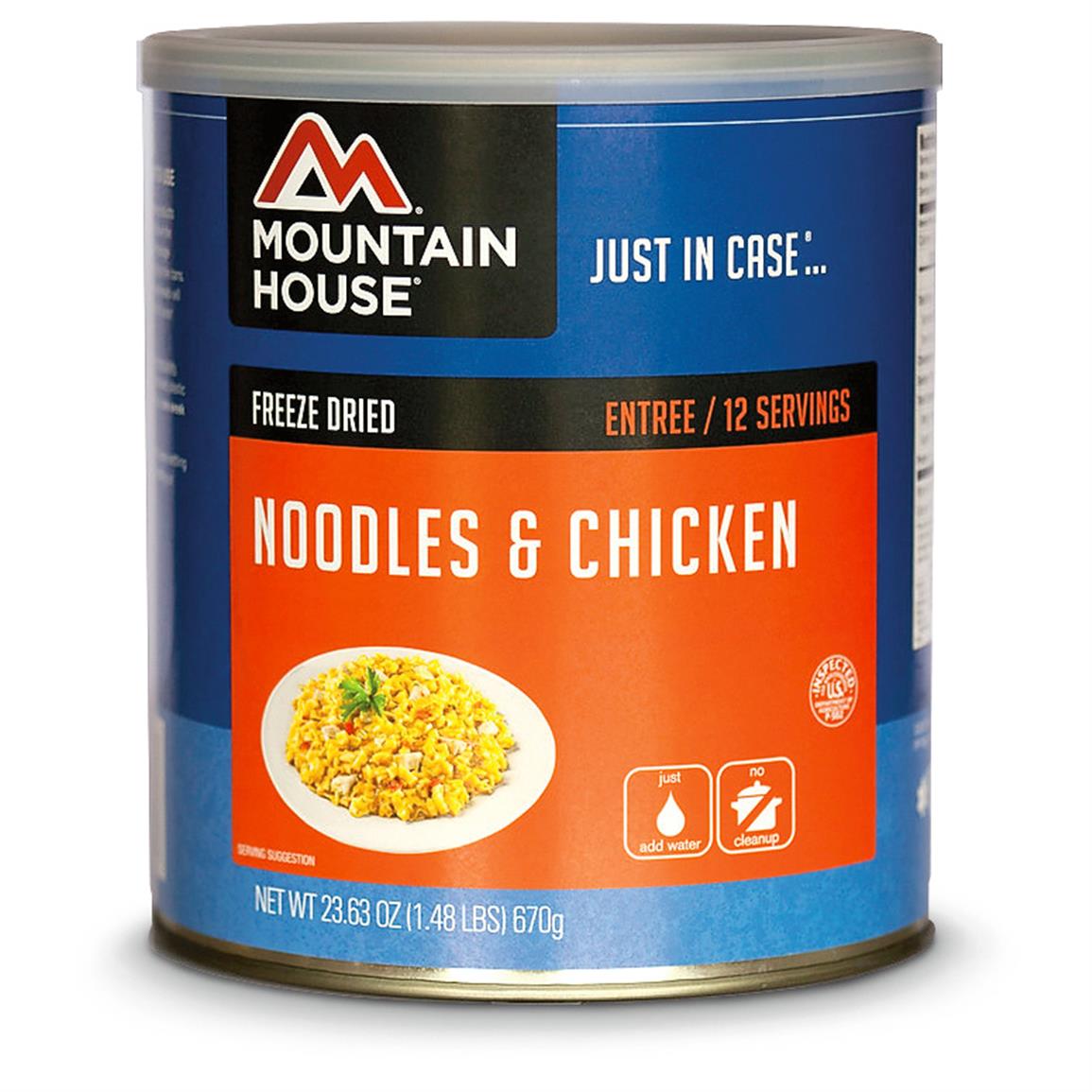Mountain House Emergency Food Freeze-Dried Noodles and Chicken, 12 Servings