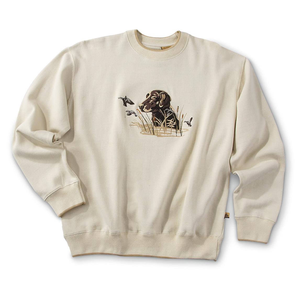 mens embroidered wildlife sweatshirts