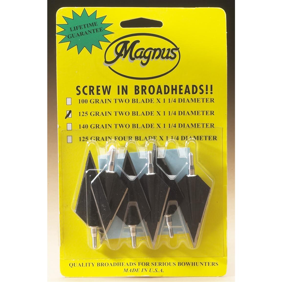 Magnus 11® 2 Blade Broadheads, 125 grain Glue 6 Pk. 149523