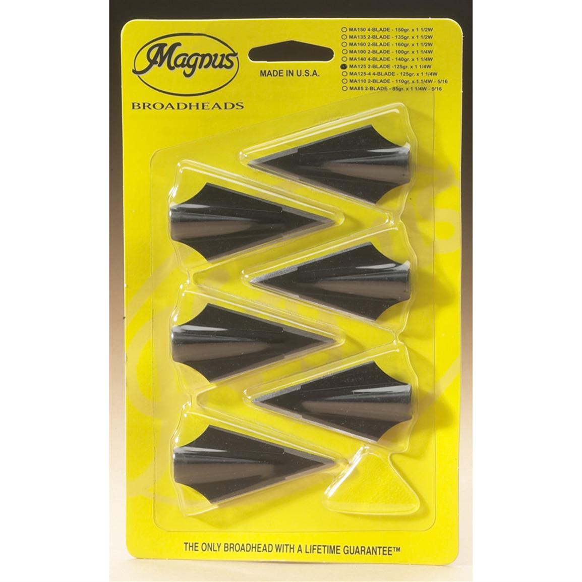 Magnus 11® 2 Blade Broadheads, 125 grain Glue 6 Pk. 149523