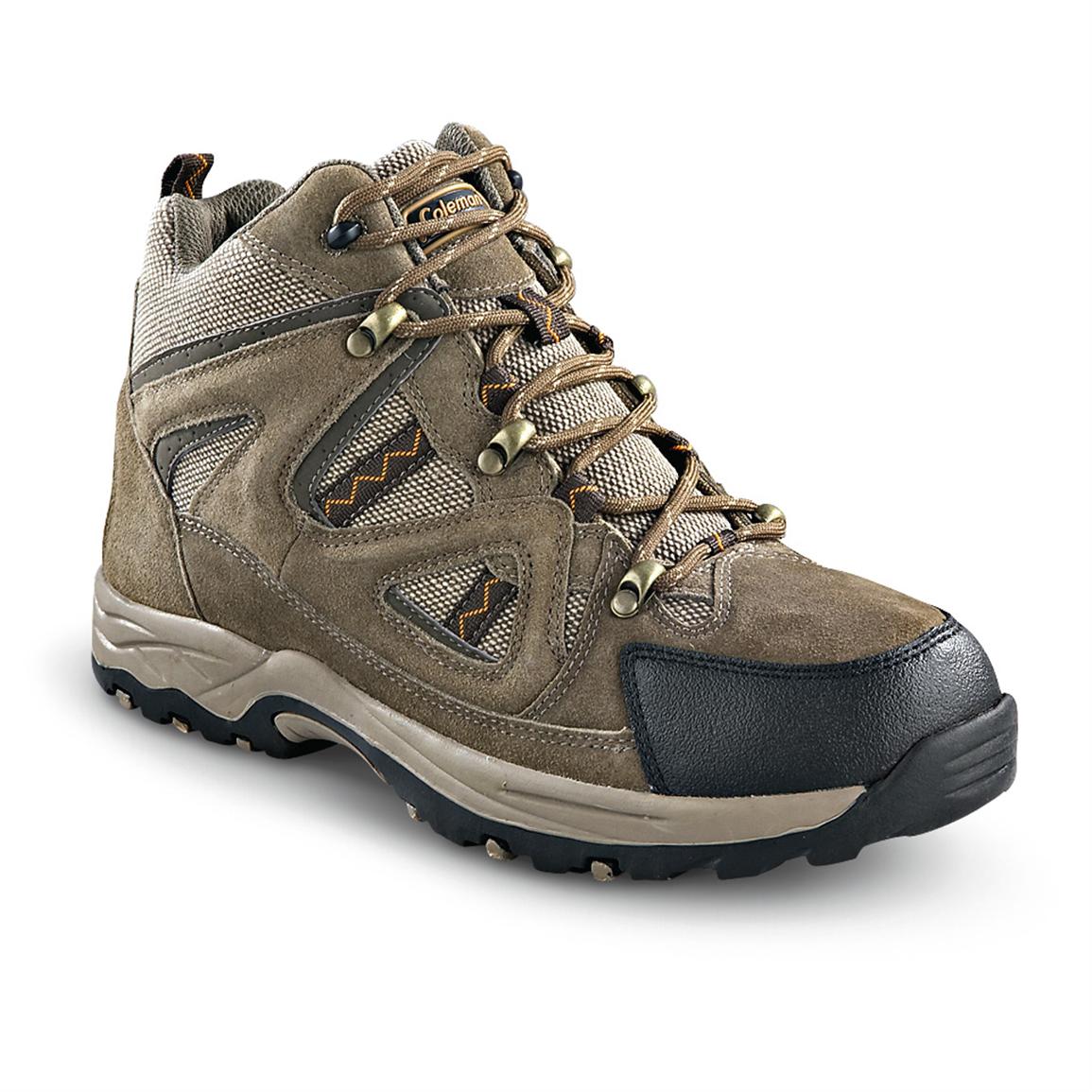 Men's Coleman® Conrad Mid Hikers, Taupe - 149720, Hiking Boots & Shoes ...