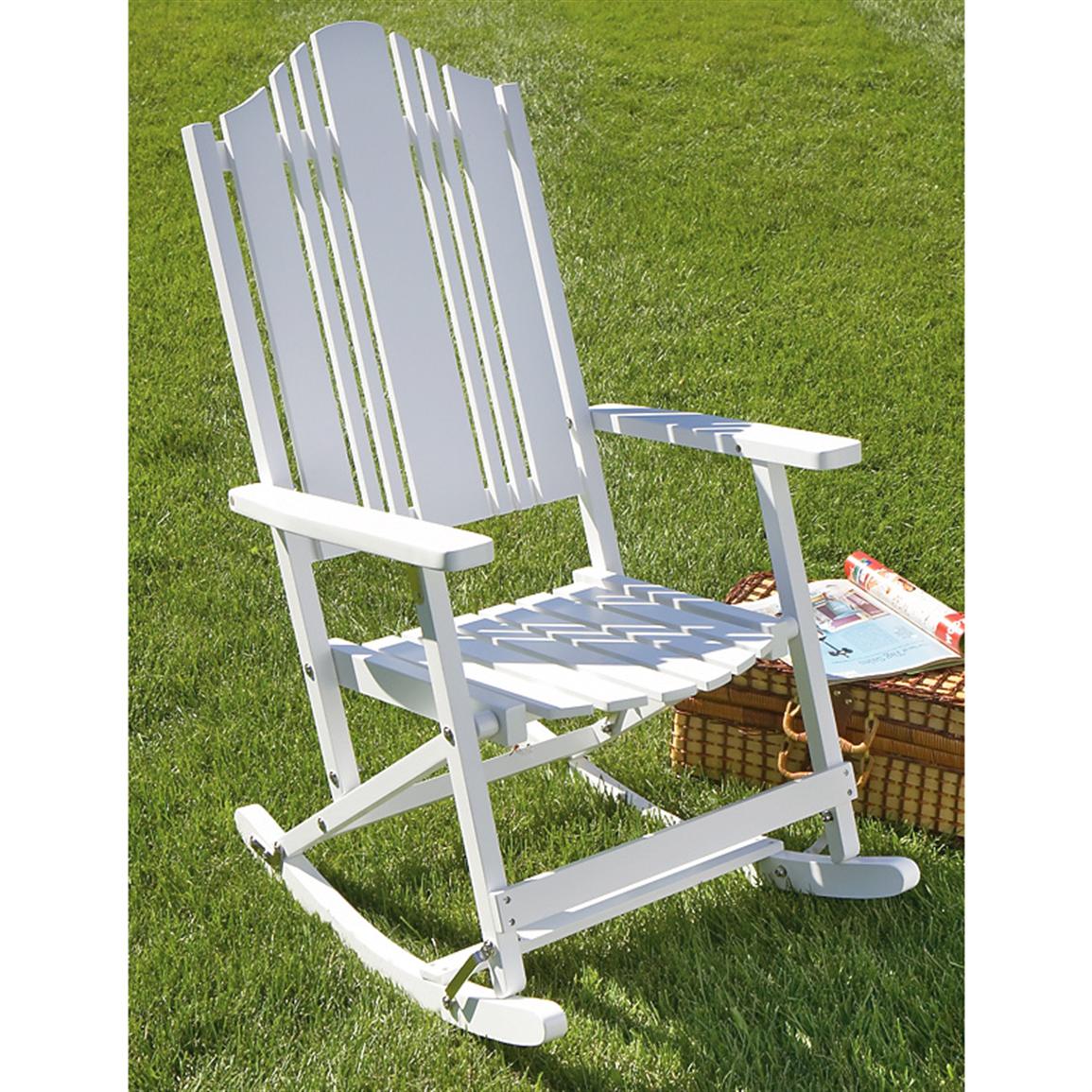 Folding Solid - wood Outdoor Rocking Chair - 149824, Patio 