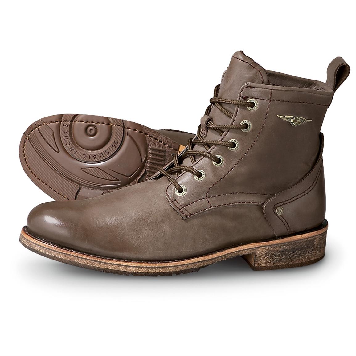 Men S Harley Davidson Yukon Lace Boots Brown 149942 Motorcycle Biker Boots At Sportsman S Guide
