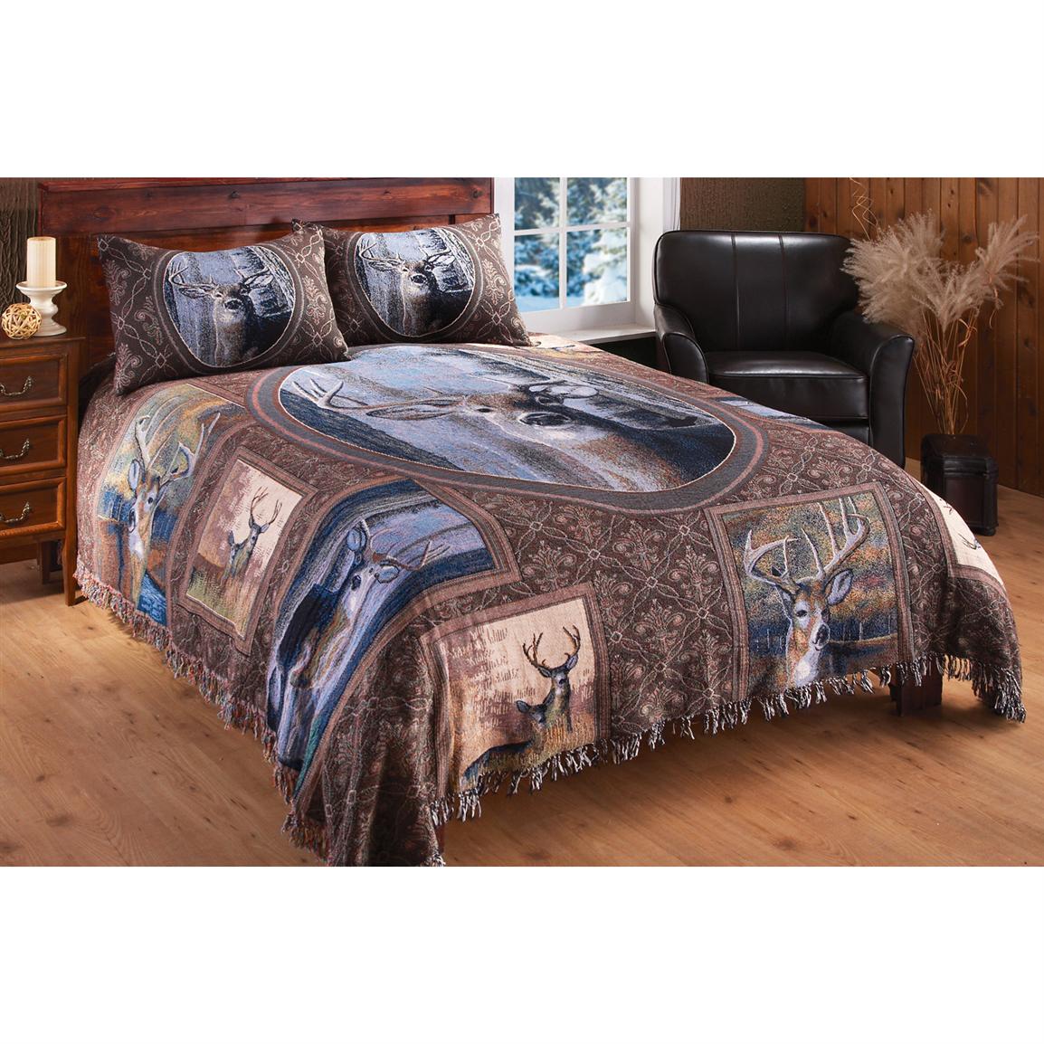 Whitetail Deer Collage Coverlet - 150201, Quilts & Sets at ...