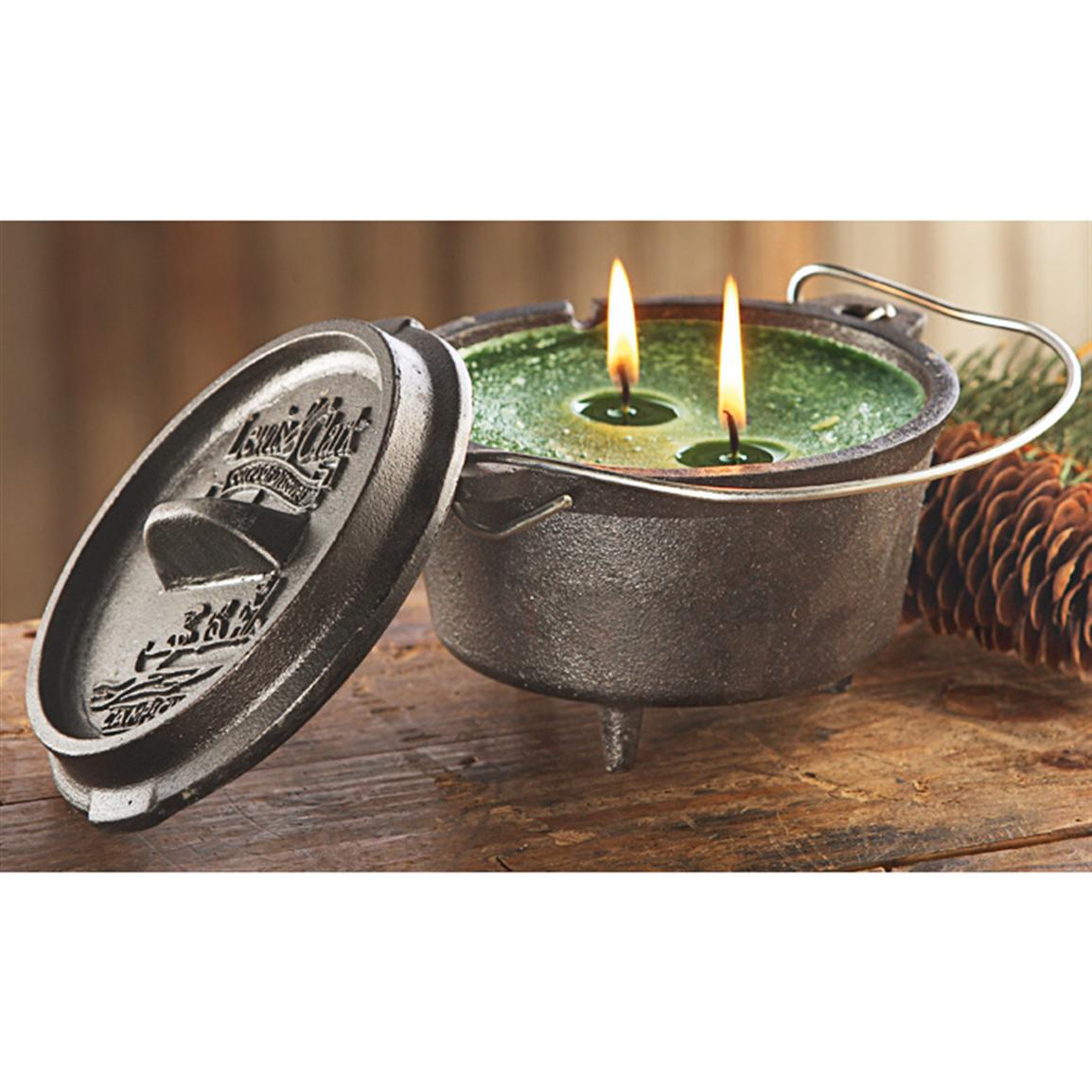 Camp Chef® Dutch Oven Candle, Evergreen Scent 150216, Cast Iron at
